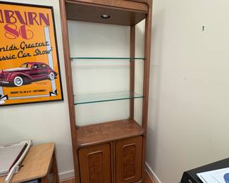 V93 - $150. PAIR of Lighted Display Cabinets. Each Measures 30” x 15” x 78” Tall.