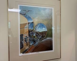 V95 - $75. “Chrome” 1932 Duesenberg. Classic Car Series Plate 4. By Tom Hale. Numbered and Signed Print. Measures 30.25” x 36.25”.