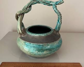 V37 - $50. Signed - 1990 Decorative Pottery Pot.