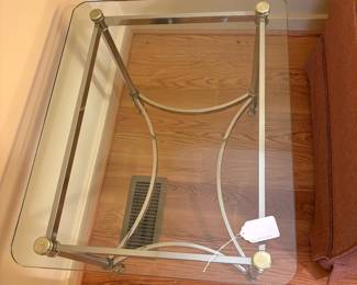 V66 - $100. LaBarge Style 1226-05 Solid Brass Side Table. Measures 22” x 27” x 22” Tall. Style 1226-05.