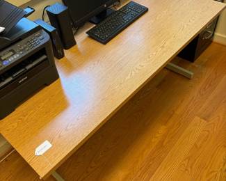 V108 - $40. Vintage Office Desk. Measures 60” x 30” x 26.5” Tall.