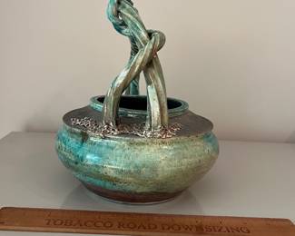 V37 - $50. Signed - 1990 Decorative Pottery Pot.