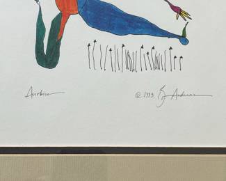 V17 - $45. Set of 3 Brian Andreas Story People. Each Frame Measures 11.25” x 14.25”.