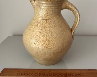 V29 - $85. Pottery Pitcher signed WMH 10 (Mark Hewitt)
