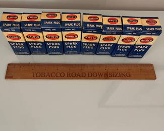 V43 - $65. 1930’s Amoco Spark Plug S-7 Boxes ONLY. 1 Large box and 8 small. Empty Boxes.