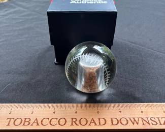V120 - $50. 2016 American League Champions ALCS MLB Crystal Baseball With Dirt From Progressive Field.