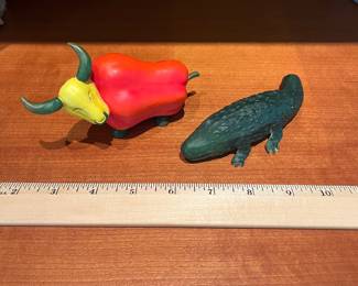 V165 - $30. 2007 Ernesco "Home Grown" Cucumber Alligator and Pepper Bull.