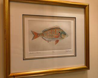V81 - $35. "Sailor's Choice" #11/100. Measures 11.5” x 9.75“.