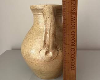 V29 - $85. Pottery Pitcher signed WMH 10 (Mark Hewitt)