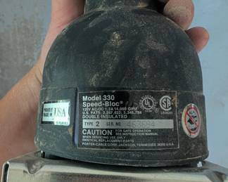 V158 - $35. Porter Cable. Model 330. Speed-Bloc Palm Sander.