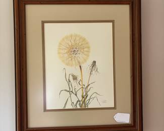 V76 - $40. "Oyster Plant" Manabu Saito signed and numbered print. Measures 21.25" x 24.25" framed.