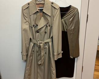 V172 - $120. Men's Christian Dior Monsieur Double Breasted Belted Trench Coat Size 44. Great condition.