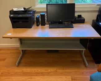 V108 - $40. Vintage Office Desk. Measures 60” x 30” x 26.5” Tall.