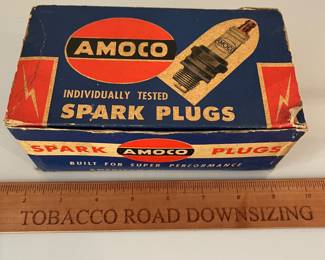V43 - $65. 1930’s Amoco Spark Plug S-7 Boxes ONLY. 1 Large box and 8 small. Empty Boxes.