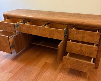 Edward Axel Roffman Executive Desk. V92 - $600. Edward Axel Roffman Associates Burl Desk. Measures 72” x 36” x 29” Tall. HEAVY. You need at least 2 really strong people - preferably 4.