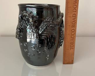 V31 - $30. F. Parker signed pottery vase.