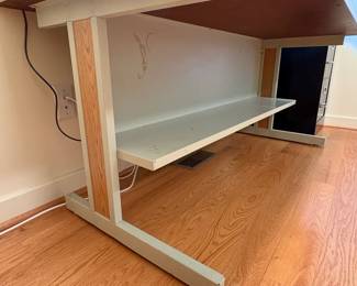 V108 - $40. Vintage Office Desk. Measures 60” x 30” x 26.5” Tall.