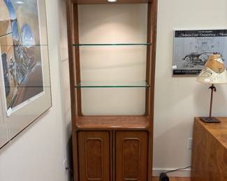 V93 - $150. PAIR of Lighted Display Cabinets. Each Measures 30” x 15” x 78” Tall.