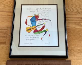V17 - $45. Set of 3 Brian Andreas Story People. Each Frame Measures 11.25” x 14.25”.