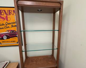 V93 - $150. PAIR of Lighted Display Cabinets. Each Measures 30” x 15” x 78” Tall.