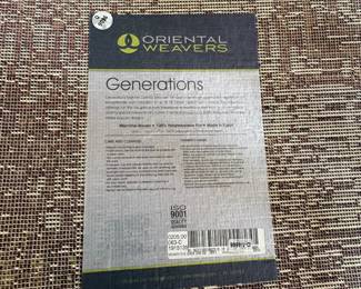 V48 - $85. Oriental Weavers Generations area rug. Measures 91” x 96”.