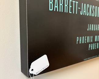 V97 - $40. Barrett-Jackson Classic Car Auction. January 15-18, 1987. Phoenix Az. Measures 23.5” x 35.5”. Foam Board Poster.