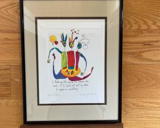 V17 - $45. Set of 3 Brian Andreas Story People. Each Frame Measures 11.25” x 14.25”.