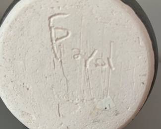 V31 - $30. F. Parker signed pottery vase.