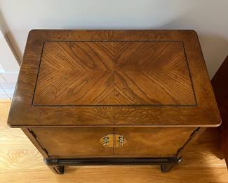 V12 - $125. Asian Style Lane Furniture Side Table Cabinet (or nightstand). Style 1445-94. Measures 24” x 15” x 24” Tall.