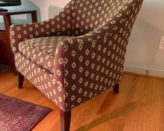 V54 - $175. Rowe Furniture Side Chair. Measures 31” Wide x 30” Deep x Floor to seat 20” x Floor to back 30.5 Tall.