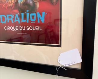 V91 - $35. Pair of Cirque Du Soleil Framed Prints/ Posters. Each Measures 18“ x 24”.