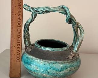 V37 - $50. Signed - 1990 Decorative Pottery Pot.