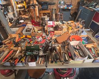 Various boxes of assorted tools 