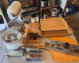 Kitchen aid mixer & attachments 