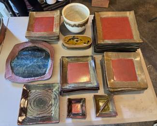 Ceramic dishes made by David Frank Pottery