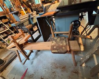 Hand made shaving horse