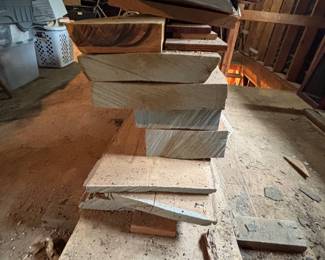 Rough sawn planks 