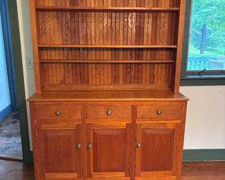 Homemade dish cabinet.  