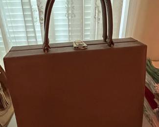 Vintage Structured Top-Handle Handbag