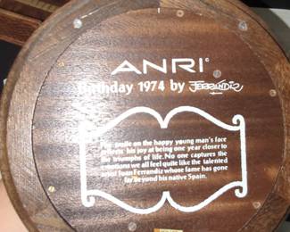ANRI "Happy Birthday" 1974 by Juan Ferrandiz Wood Plaque