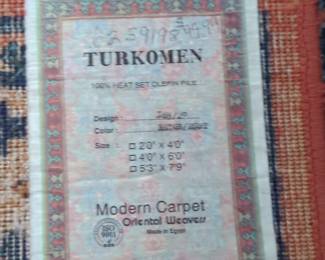 Turkomen 4'x6' Oriental Area Rug