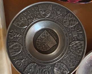 ASN Bavaria Pewter Plate with Regional Emblems