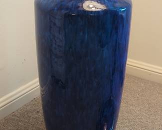 Large Blue Glazed Ceramic Vase - Scheurich 577-50