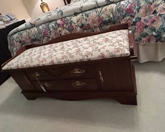 Vintage Lane Cedar Lined Hope Chest with Upholstered Top