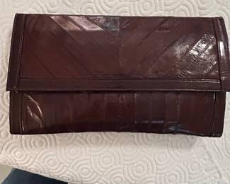 Eel Skin Clutch Handbag