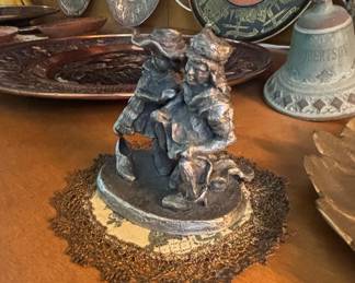Pewter Figurine of Two Children by F. Robert Drury