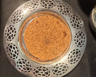 Godinger Silver Art Coaster with Cork Insert