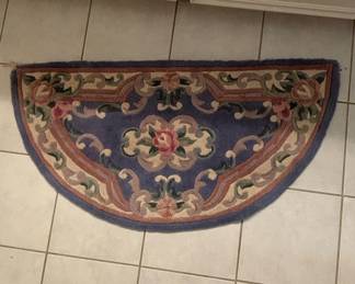 Half Round Floral Rug