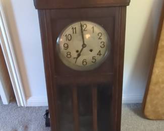 Antique Oak Wall Clock - Junghans or Gustav Becker style