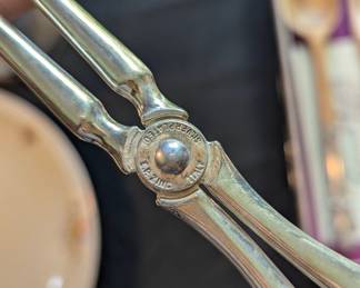 Italian Silver Plated Salad Serving Tongs